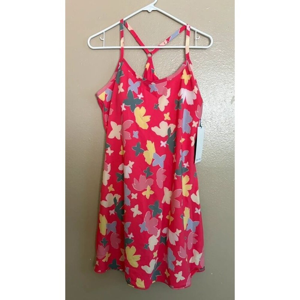 Outdoor Voices Women’s Exercise Dress Pink Slice of Life Multicolor Butterfly